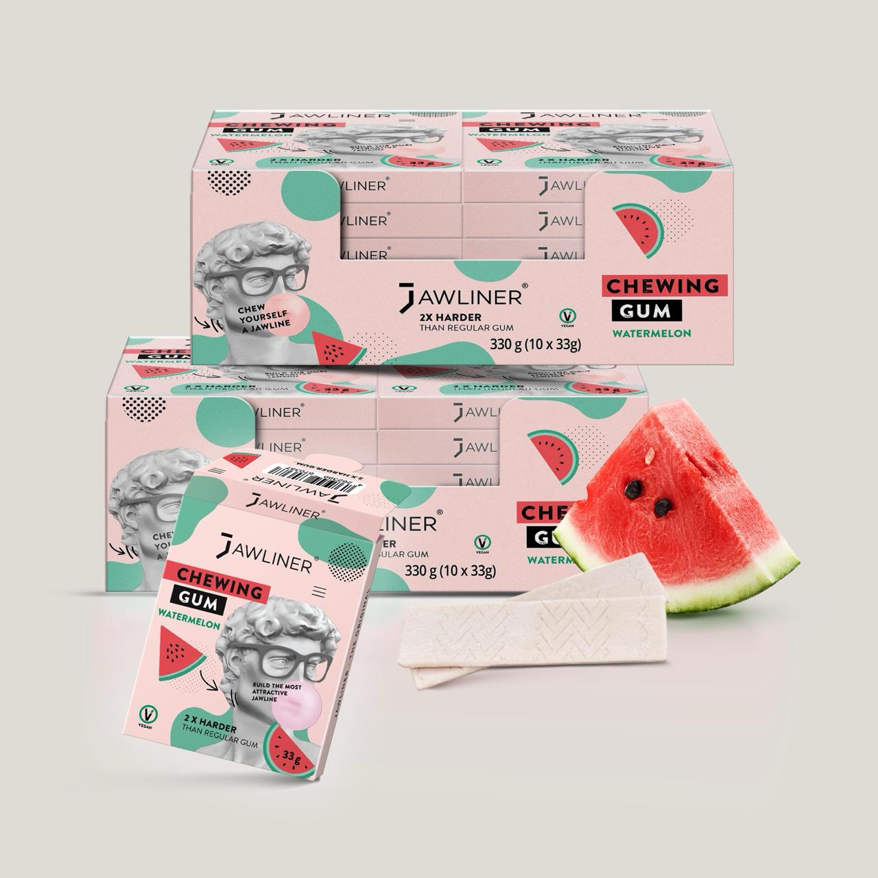 JAWLINER® Chewing Gum Watermelon Medium Hard