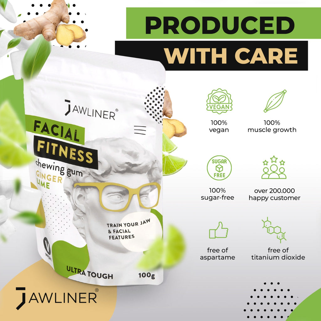 JAWLINER® Chewing Gum Fitness Gingembre/Citron Vert