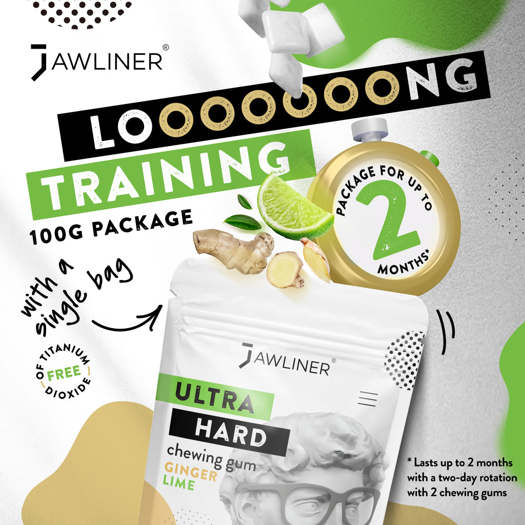 JAWLINER® Chewing Gum Fitness Gingembre/Citron Vert