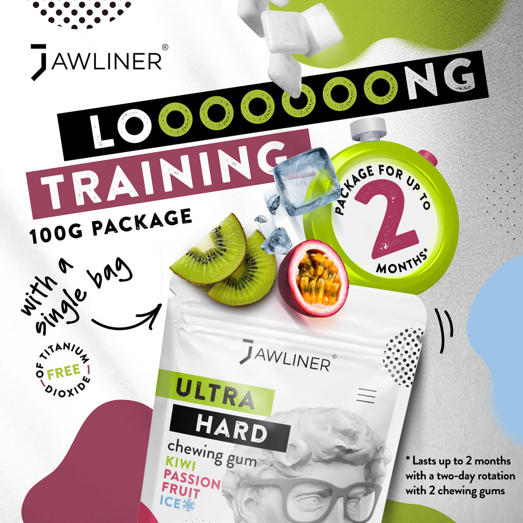 JAWLINER® Chewing Gum Fitness Kiwi Fruit de la Passion Ice