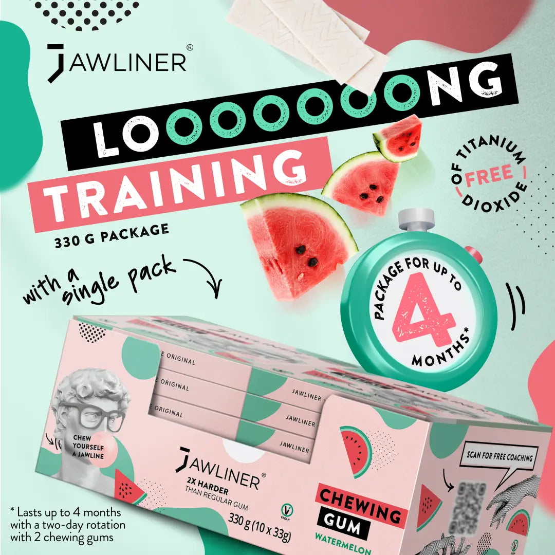 JAWLINER® Chewing Gum Watermelon Medium Hard