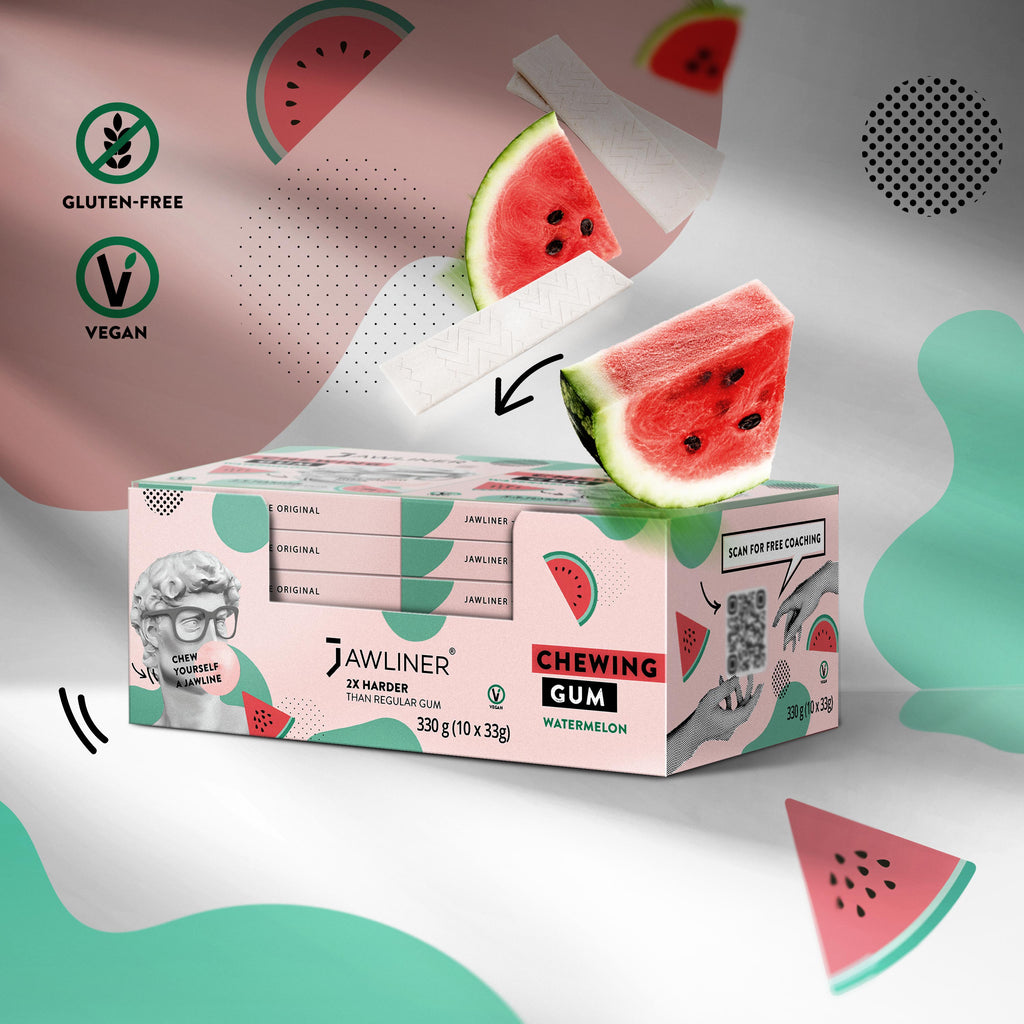 JAWLINER® Chewing Gum Watermelon Medium Hard