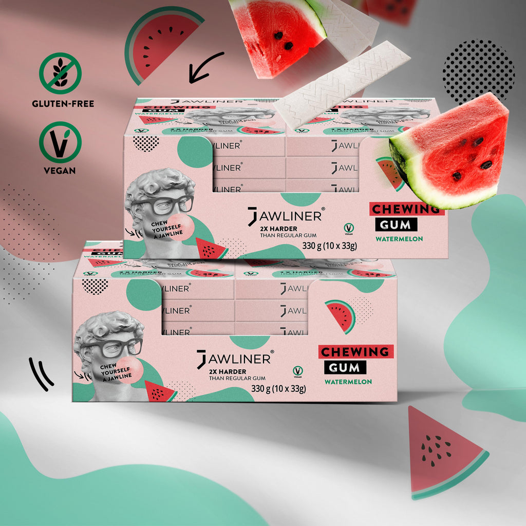 JAWLINER® Chewing Gum Watermelon Medium Hard