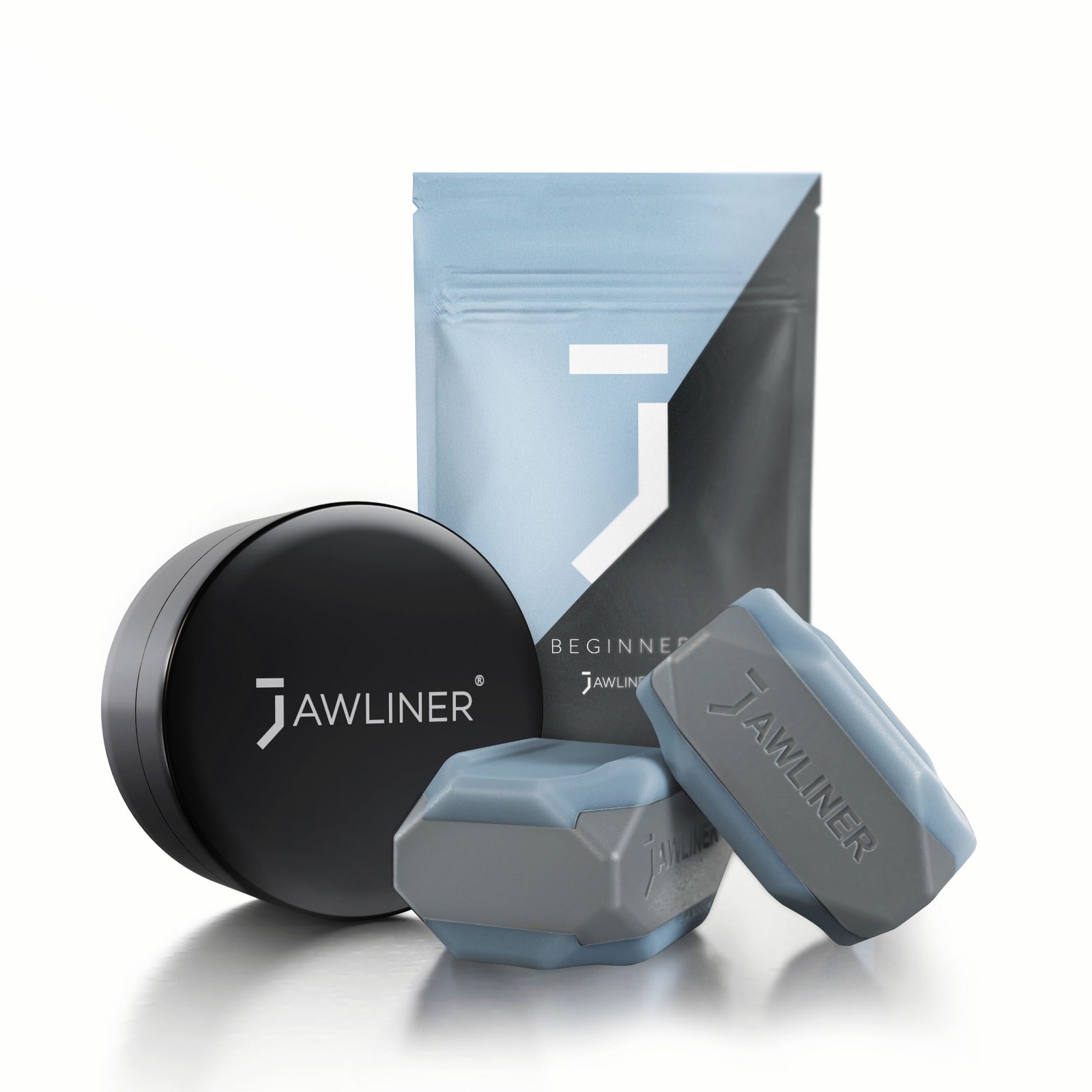 JAWLINER® - Bundle Pack - Jawline Trainer, Fitness Kaugummi, Coaching
