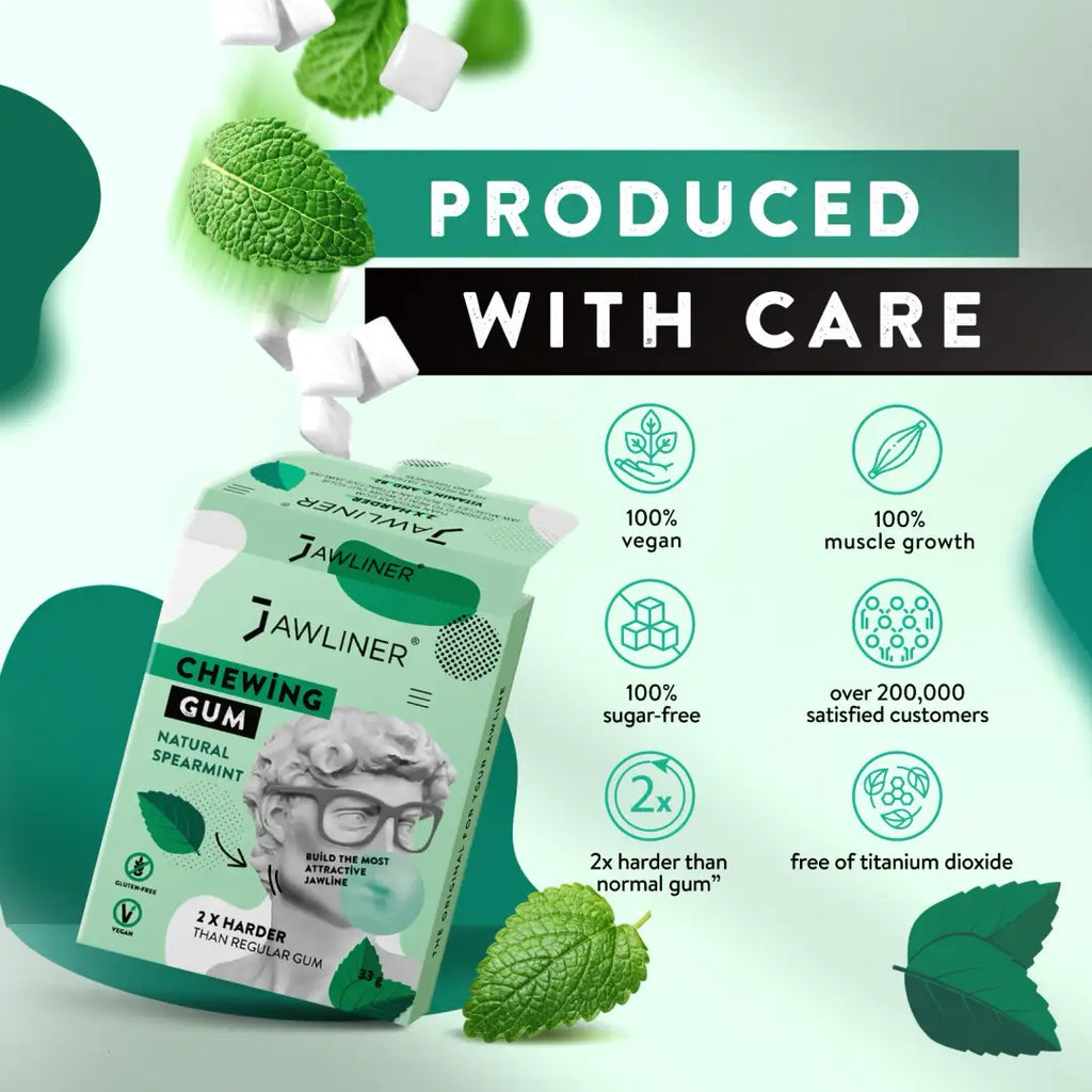 JAWLINER® Chicle Menta Verde Medio Duro