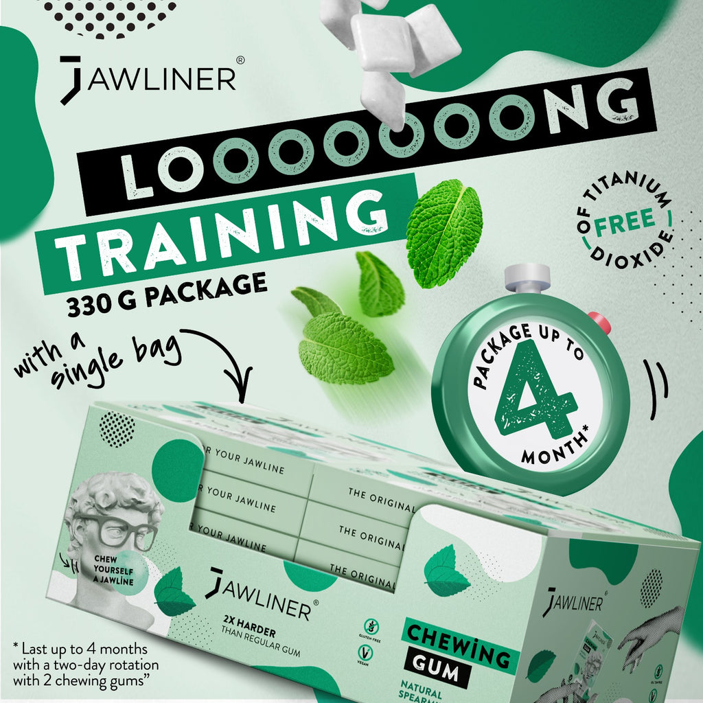 JAWLINER® Chewing-gum menthe verte mi-dur