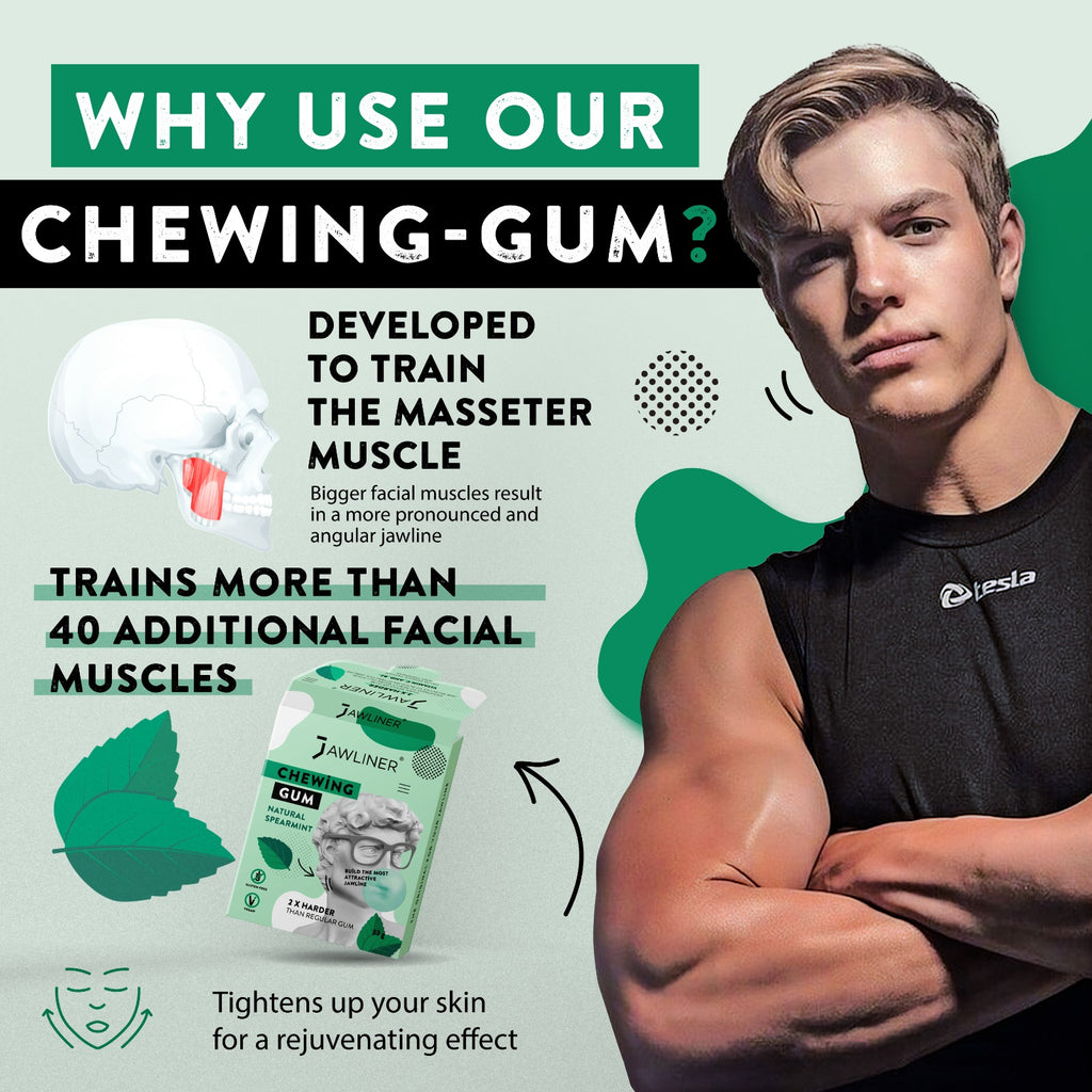 JAWLINER® Chewing Gum Spearmint Medium Hard