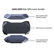Load image into Gallery viewer, jawliner 3.0 advanced jawline trainer jawline exerciser graphic explained that the jawliner 3.0 is 80% moren durable because of its new design on white background